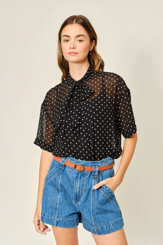 The Regina Dot Blouse