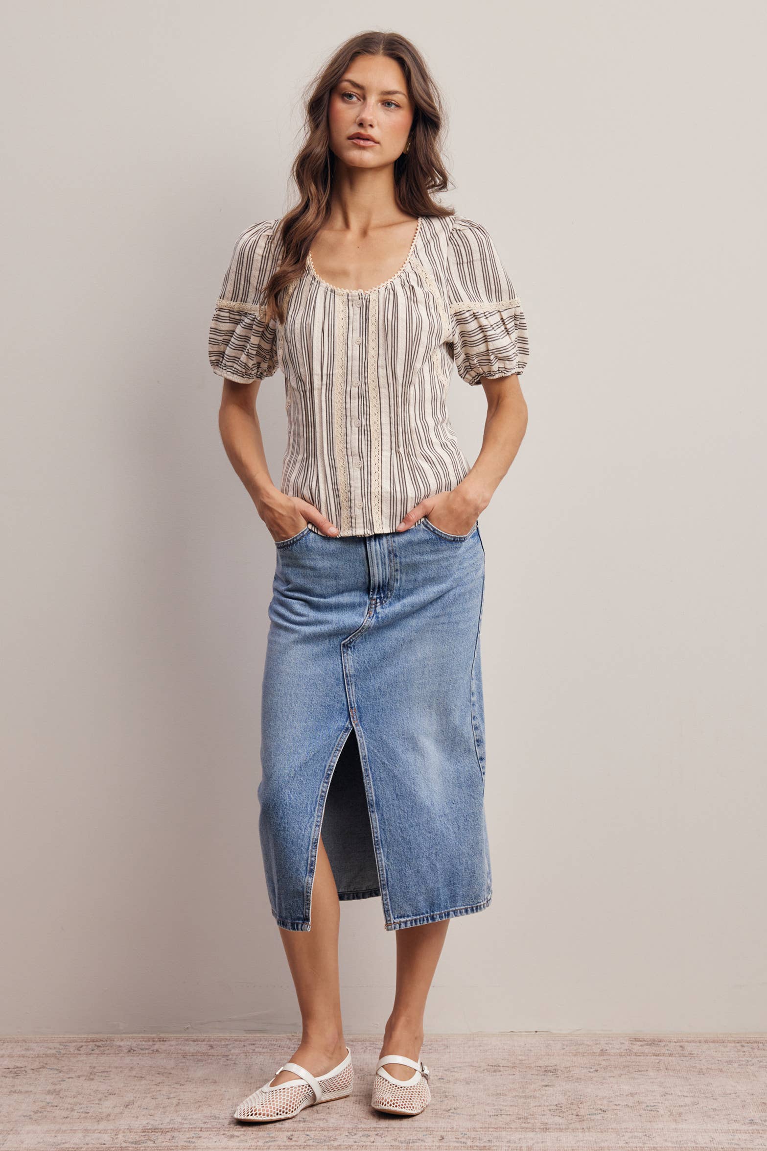 The Rory Stripped Blouse
