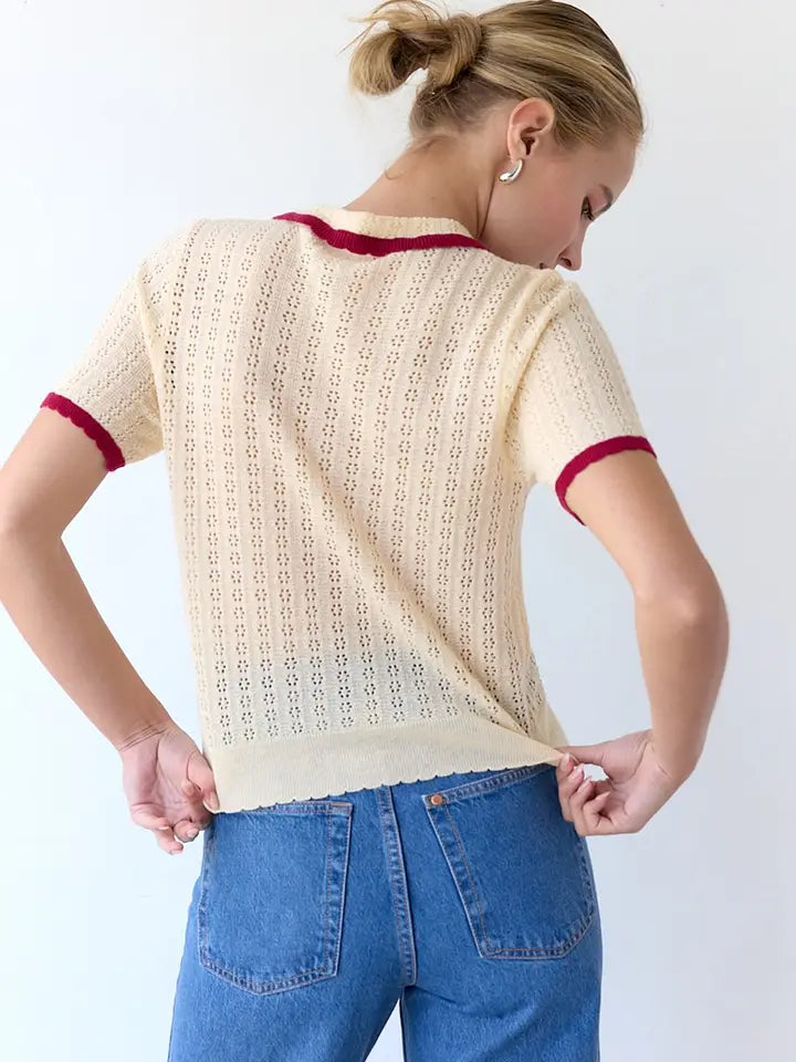 The Ella Pointelle Cardigan