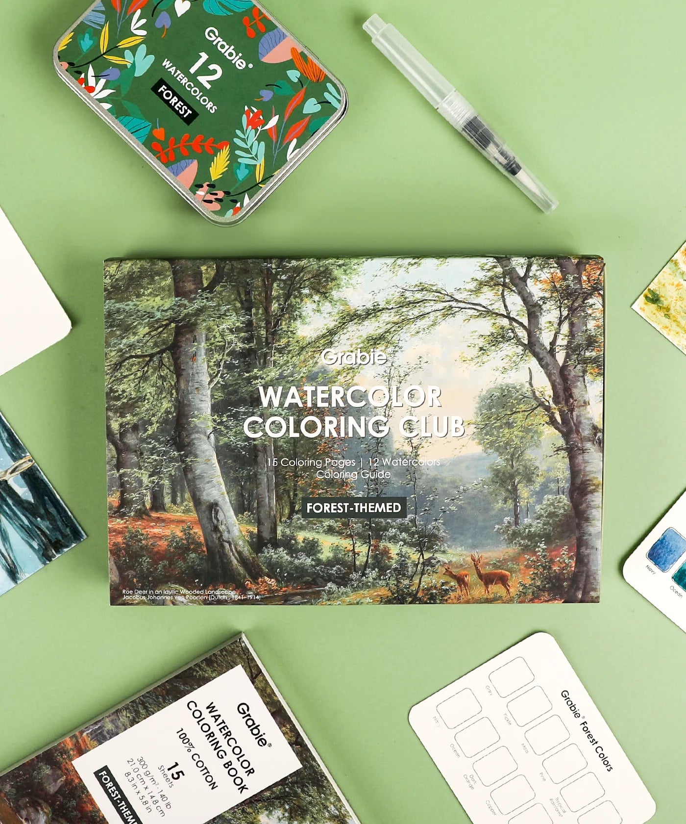 Themed Watercolor Coloring Club Box