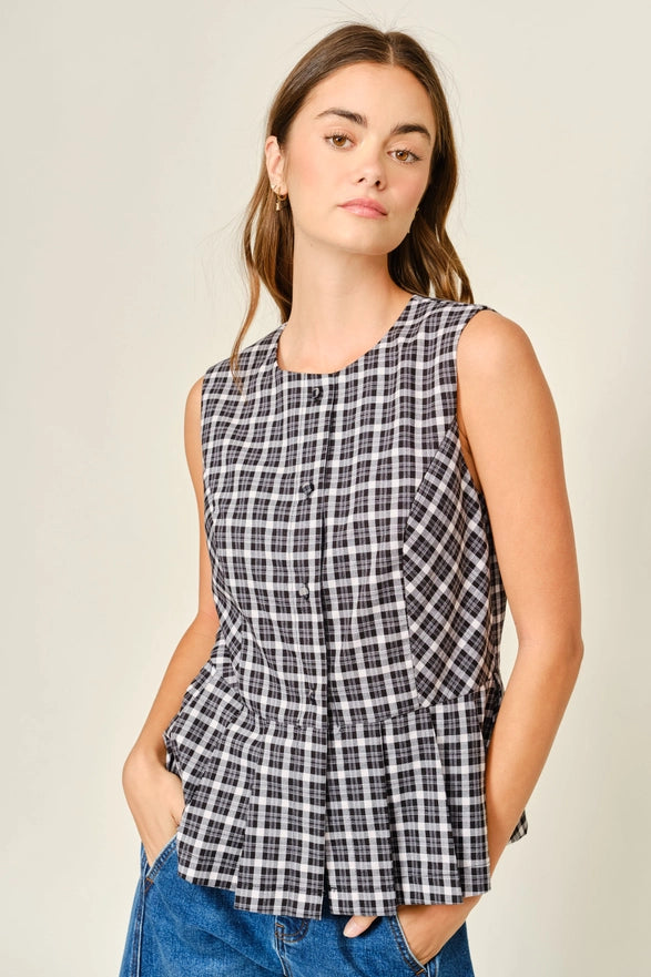 The Cyndi Button Down Tank