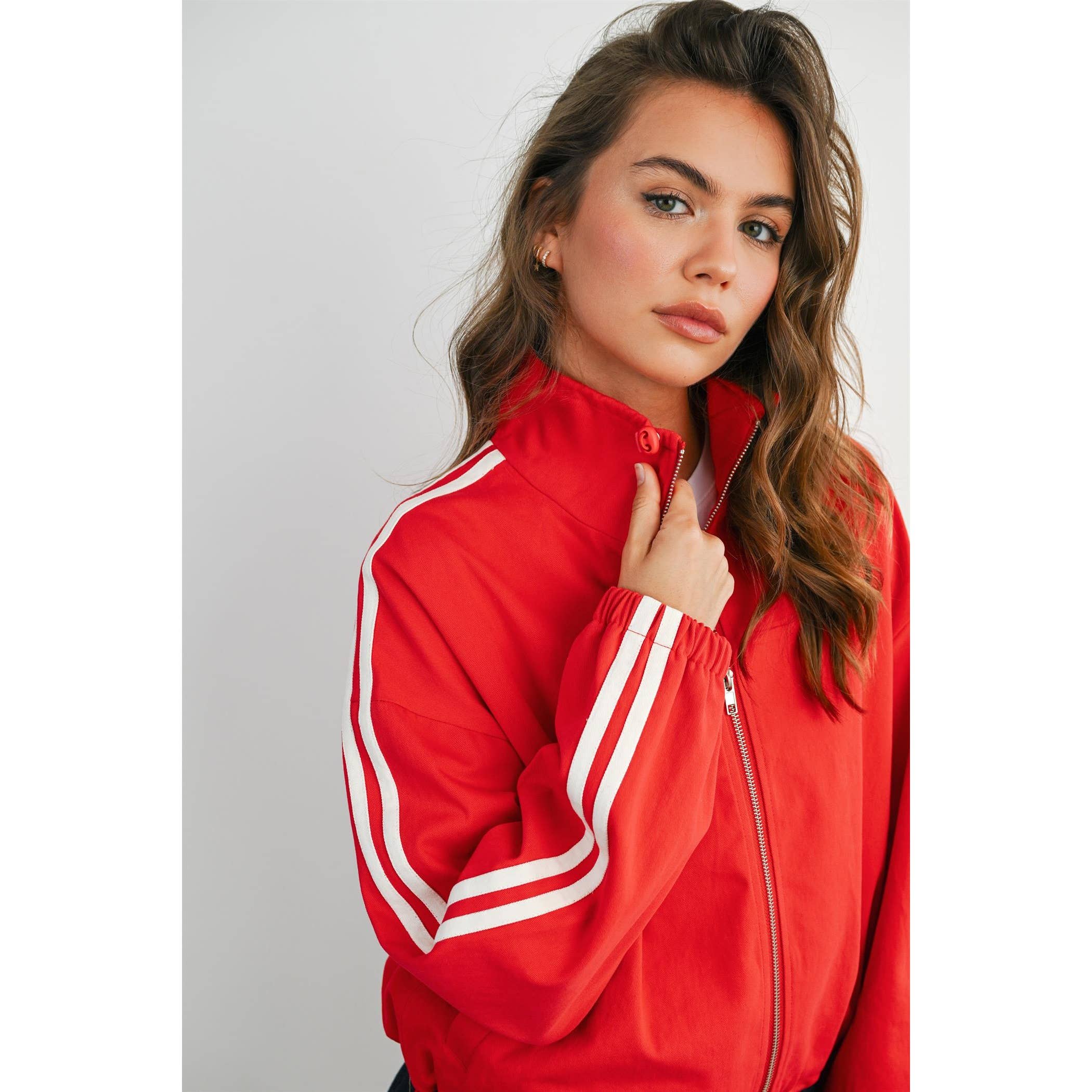 The Travis Striped Zip-Up Jacket
