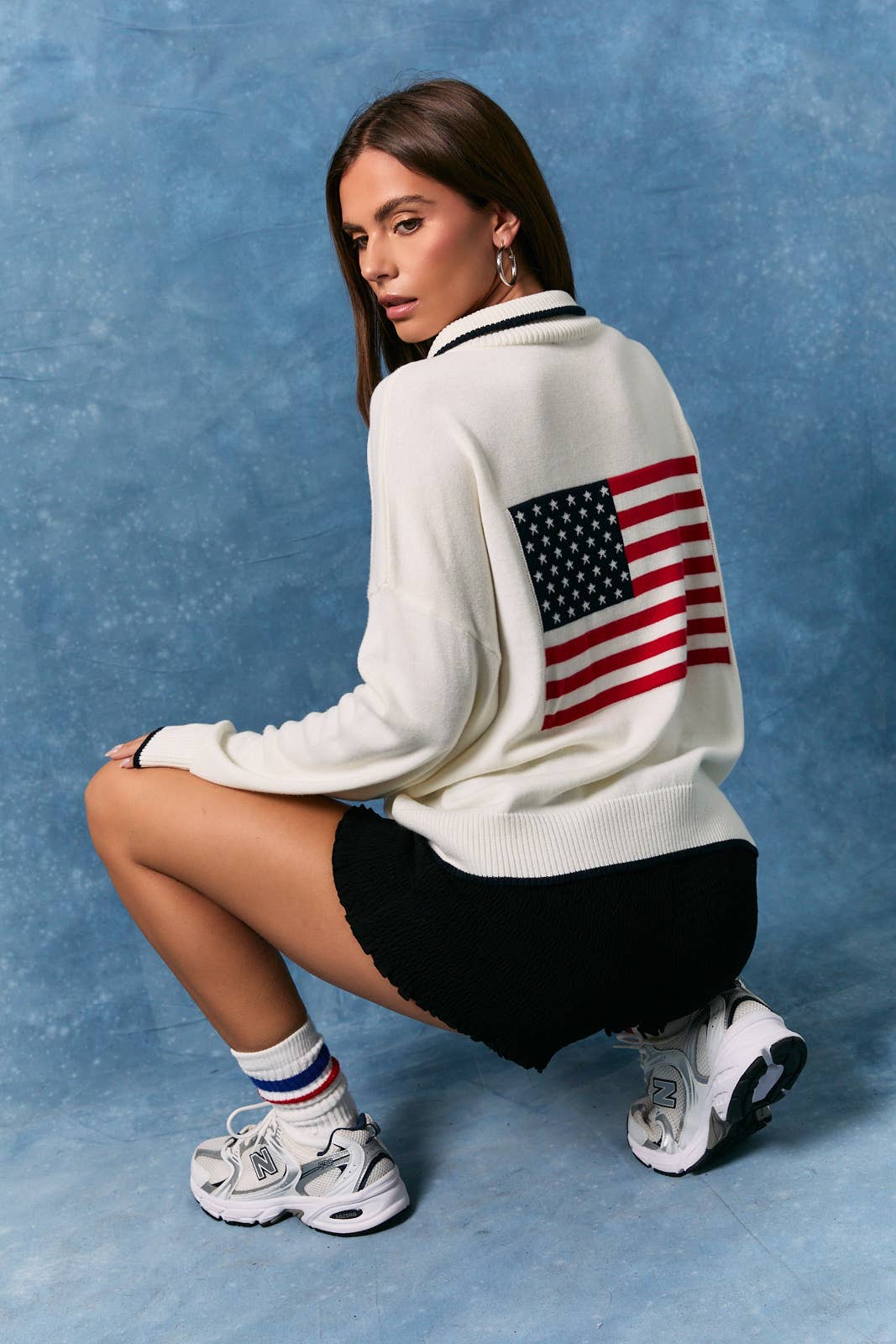 The USA Half Zip Sweater