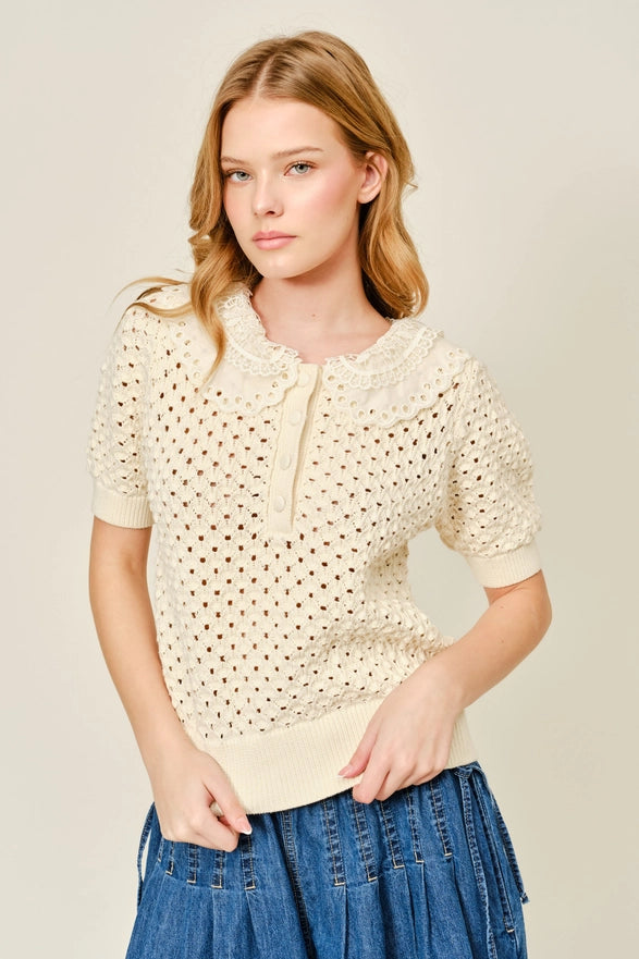 The Desirae Crochet Shirt