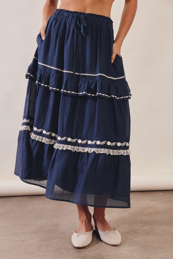 The Maya Tiered Maxi Skirt