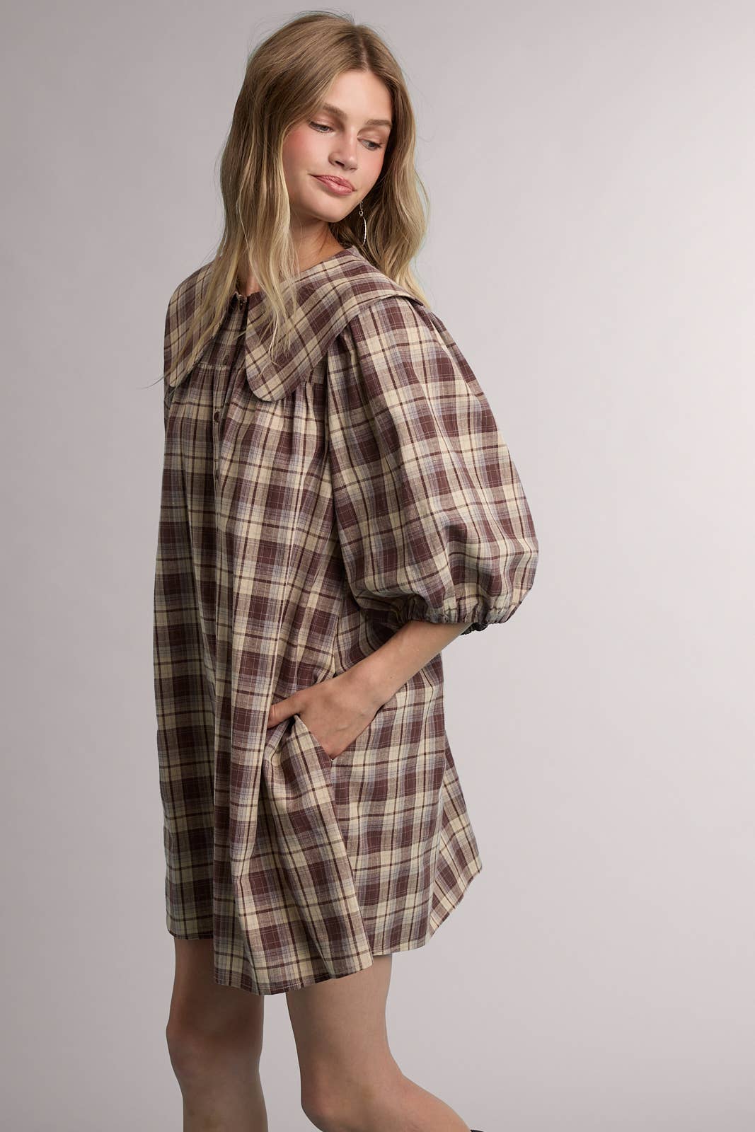 The Prim Checkered Midi Dress