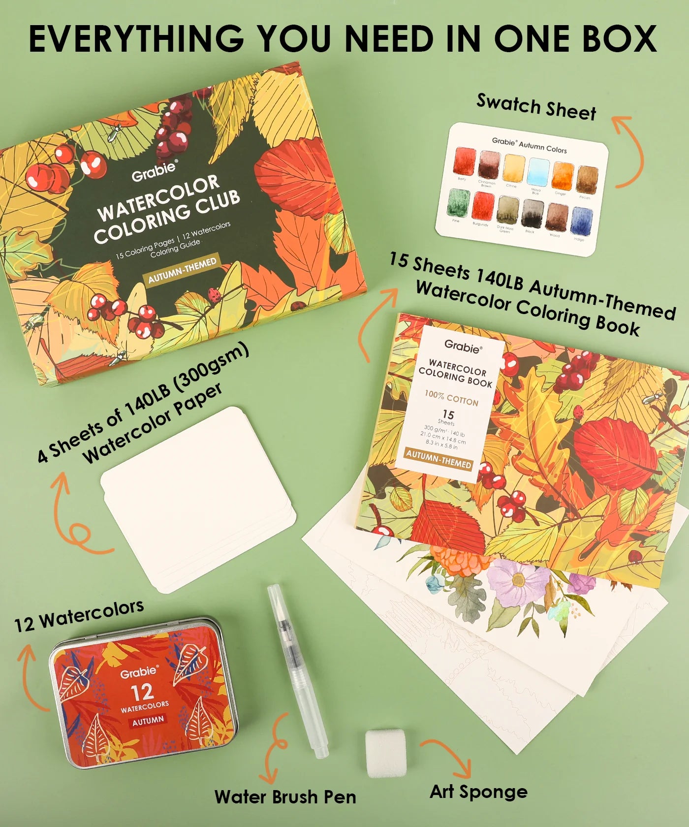 Themed Watercolor Coloring Club Box