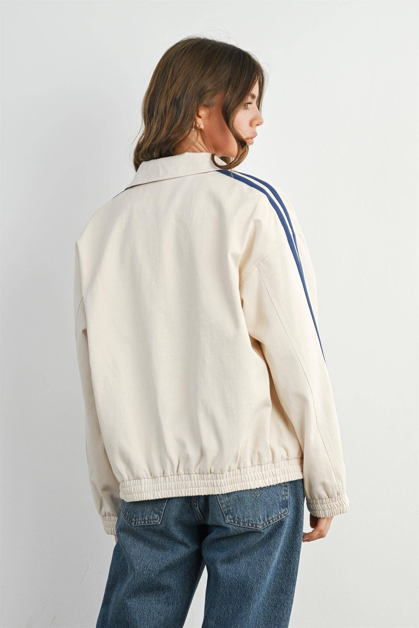 The Steve Striped  Zip-Up Jacket