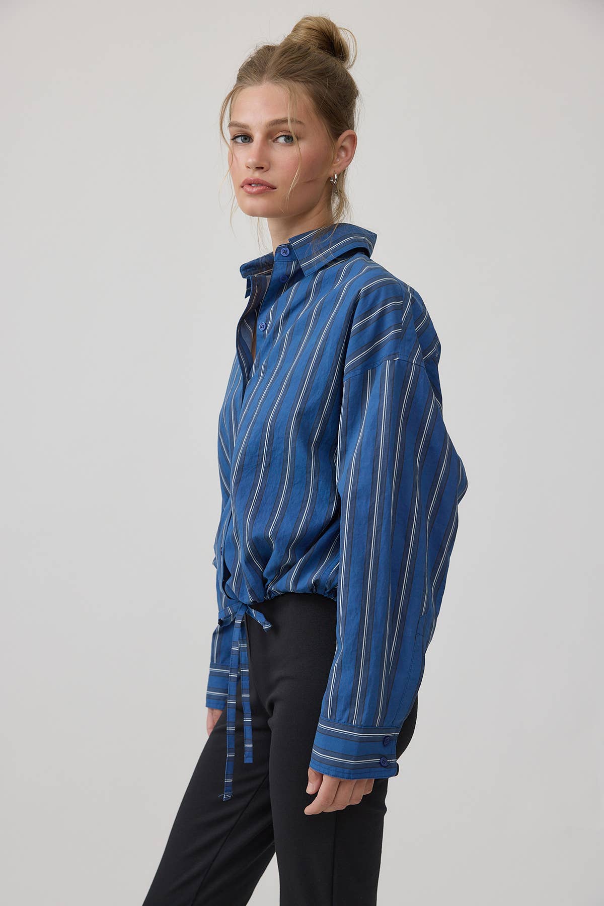 The Joe Stripe Button-Up Top