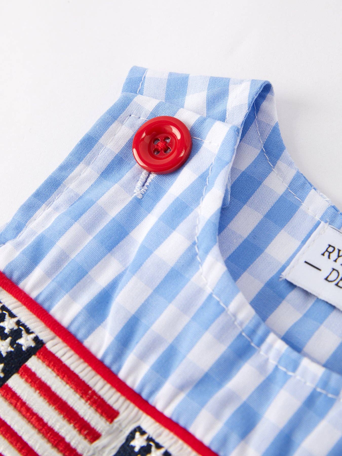 Boys Embroidered Flag Romper