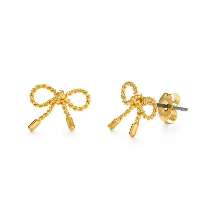 Tiny Bow Stud Earrings