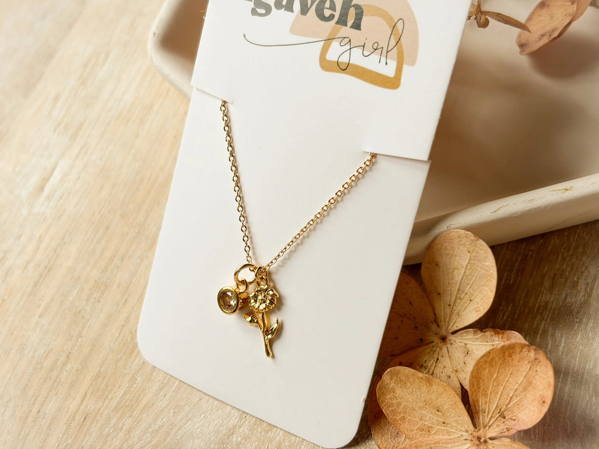 Birth Flower Necklace