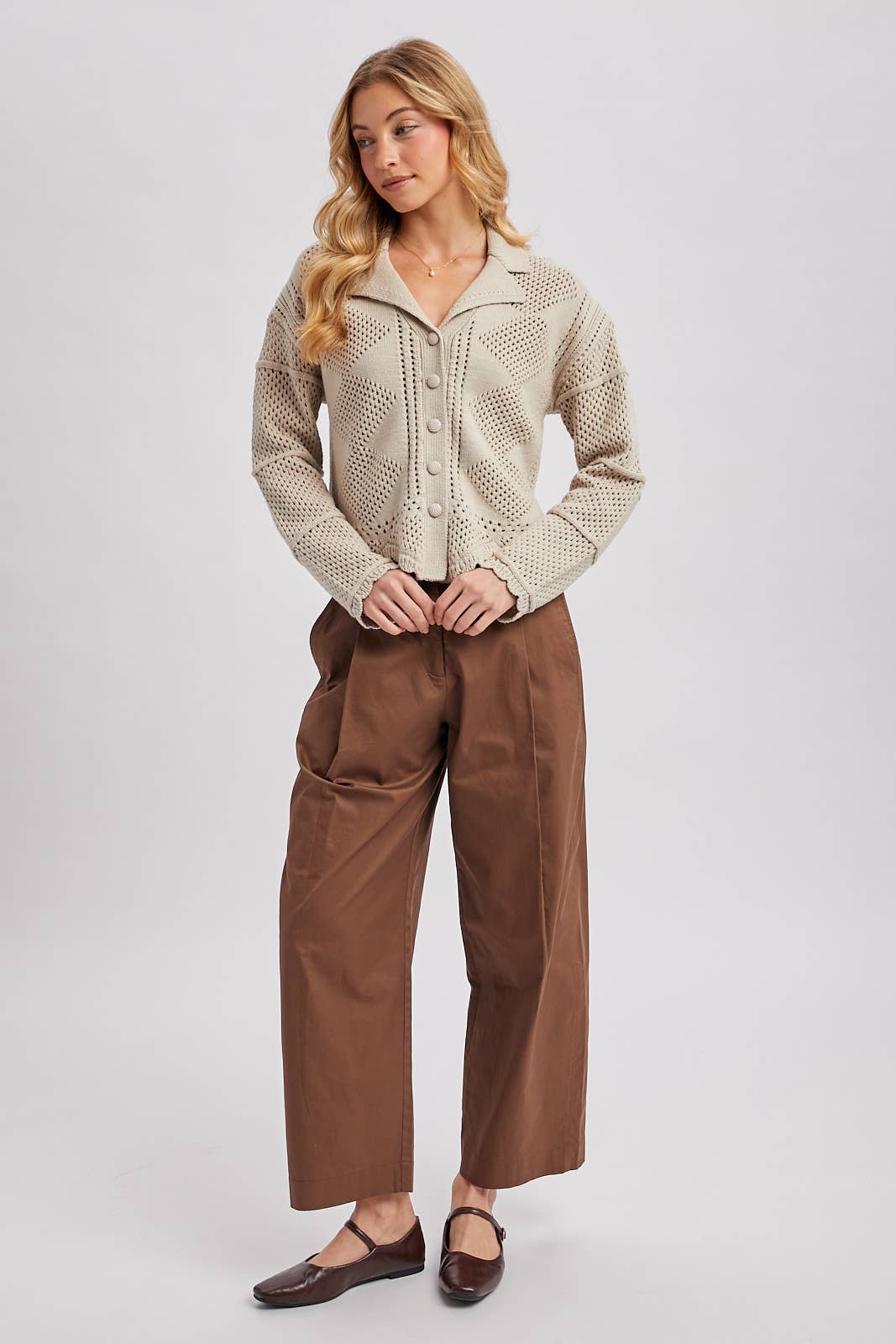 The Amanda Pleated Barrel Pant