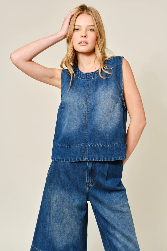 The Theodora Denim Top