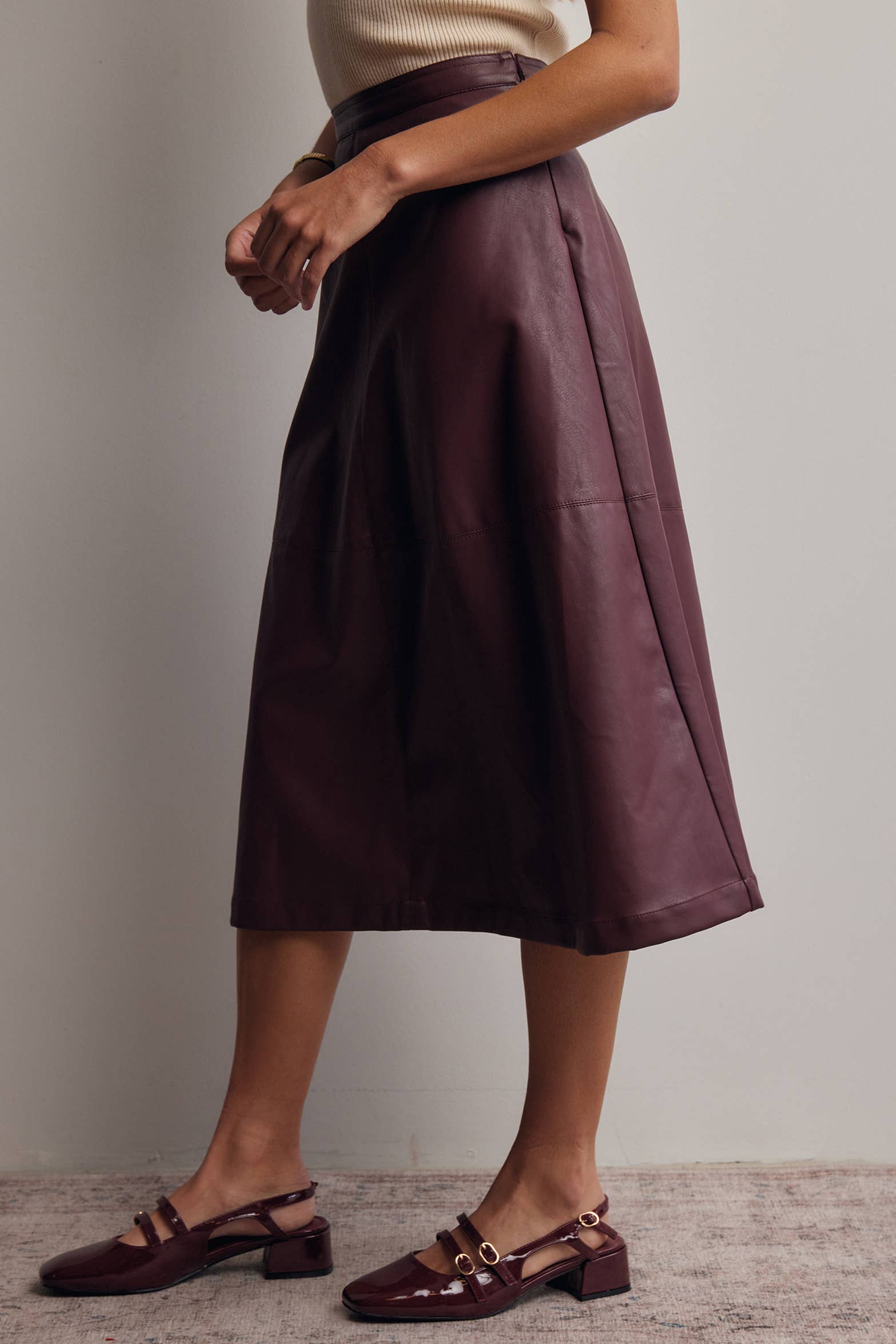 The Scottie Leather Skirt