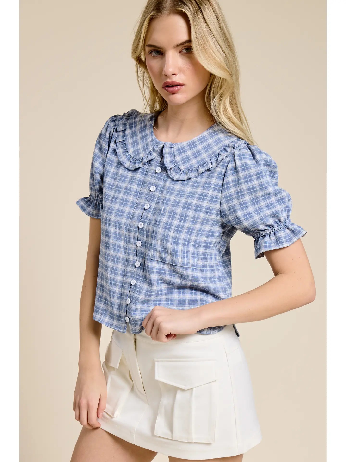 The Sammie Ruffle Collar Top