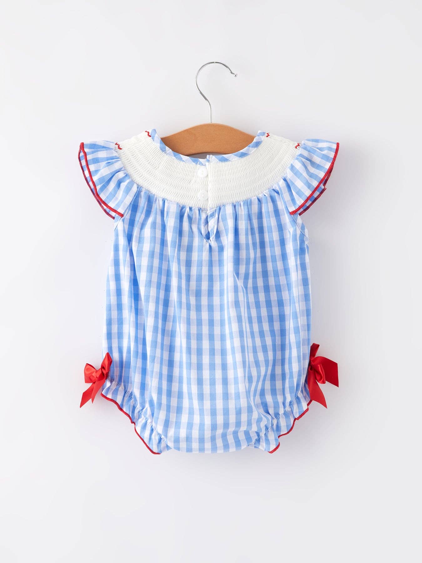 Girls Embroidered Flag Romper