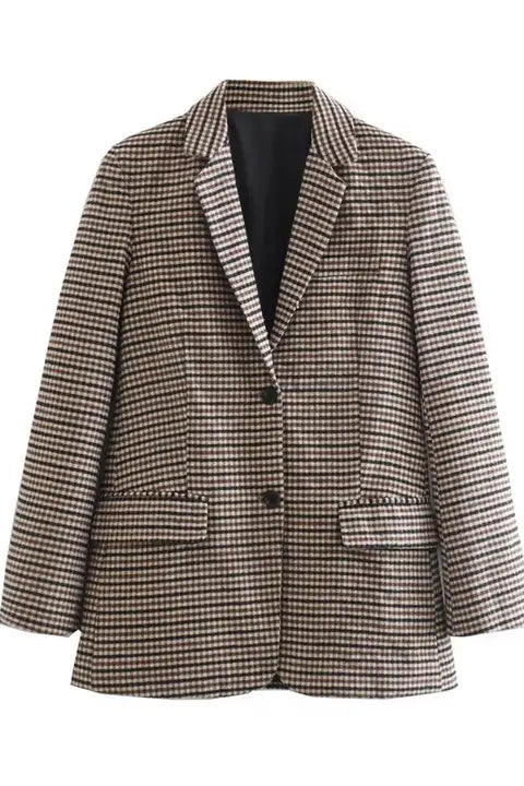 Checkered blazer on a white background