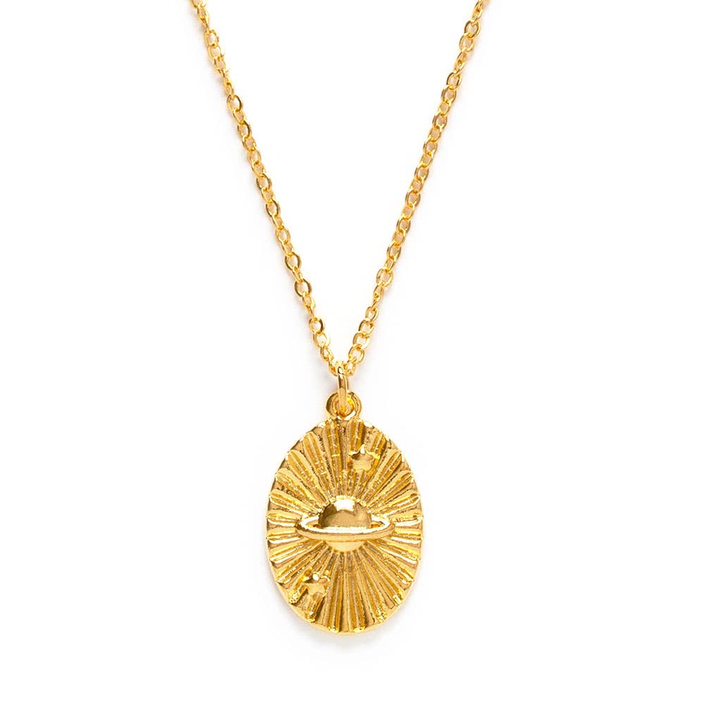 Saturn Charm Necklace