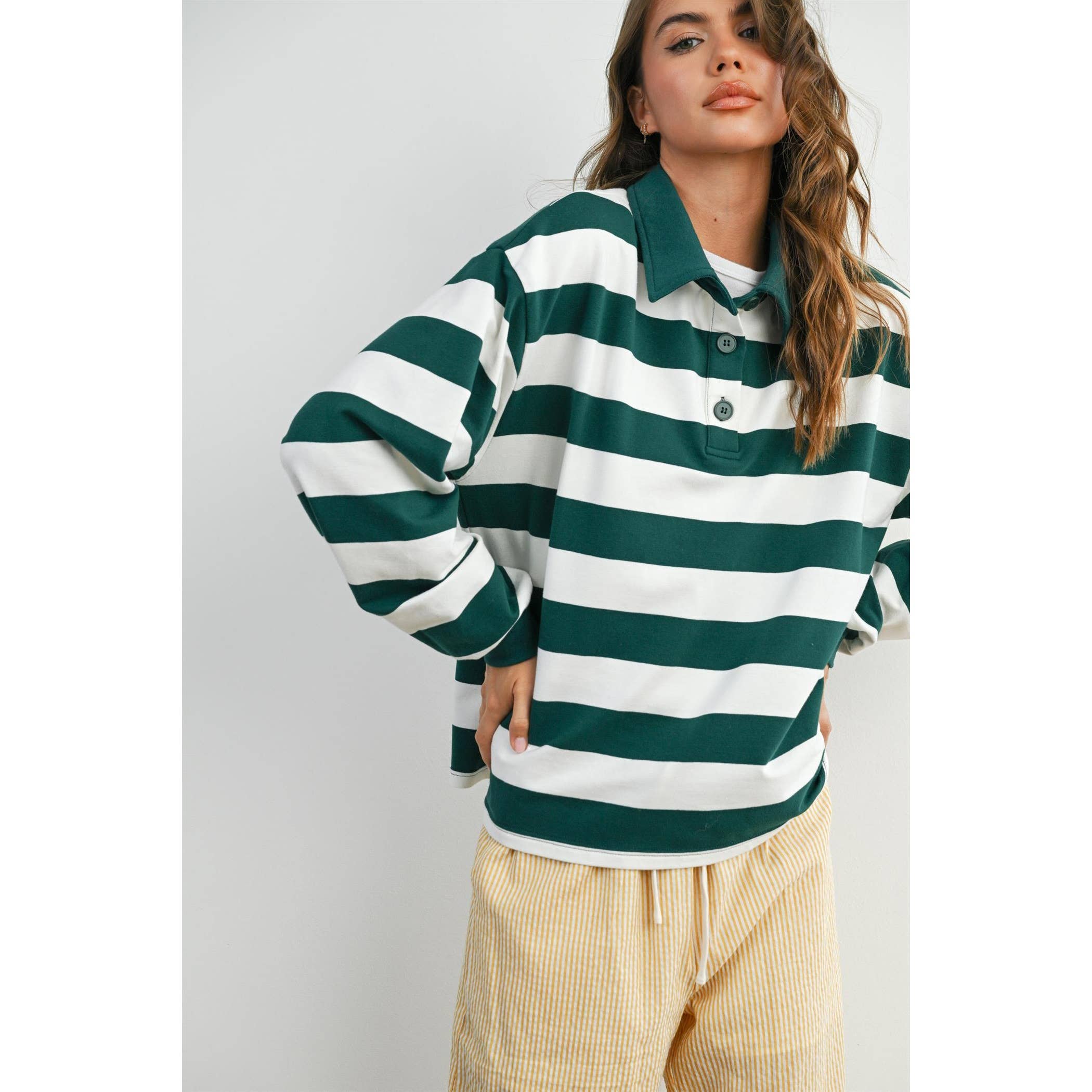 The Palmer Striped Rugby Sweatshirt