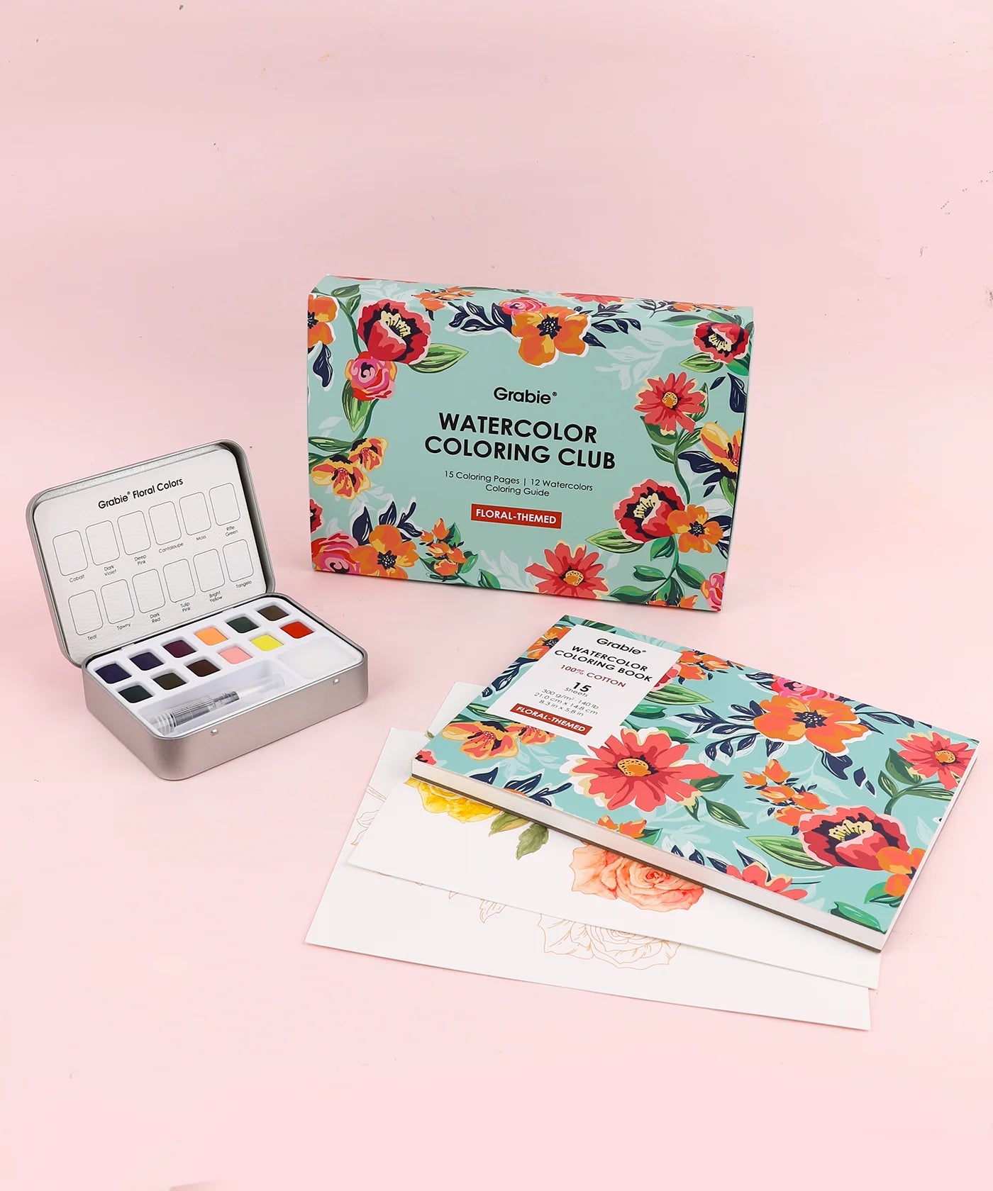 Themed Watercolor Coloring Club Box