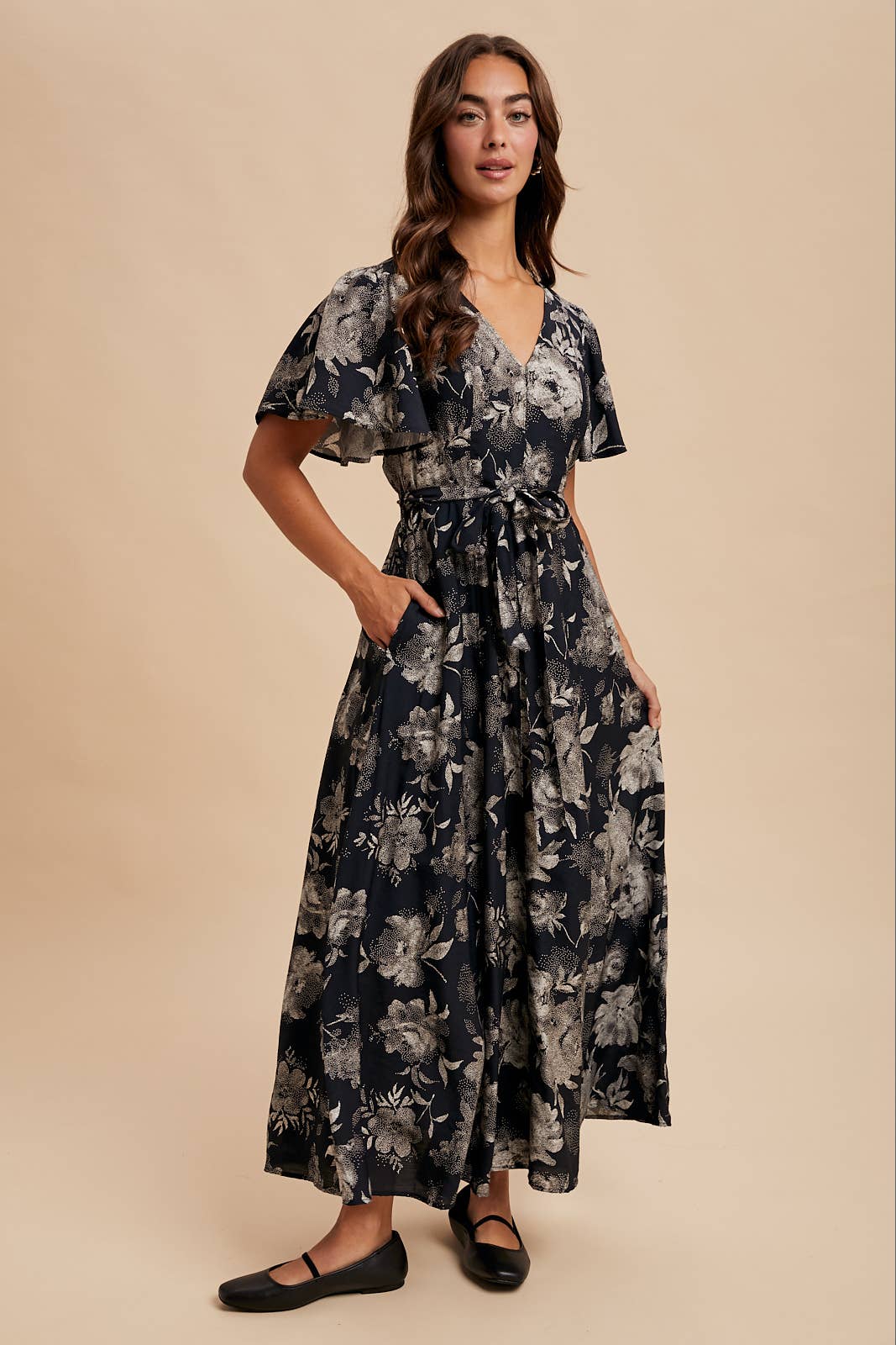 The Morgan Flutter Sleeve Dress