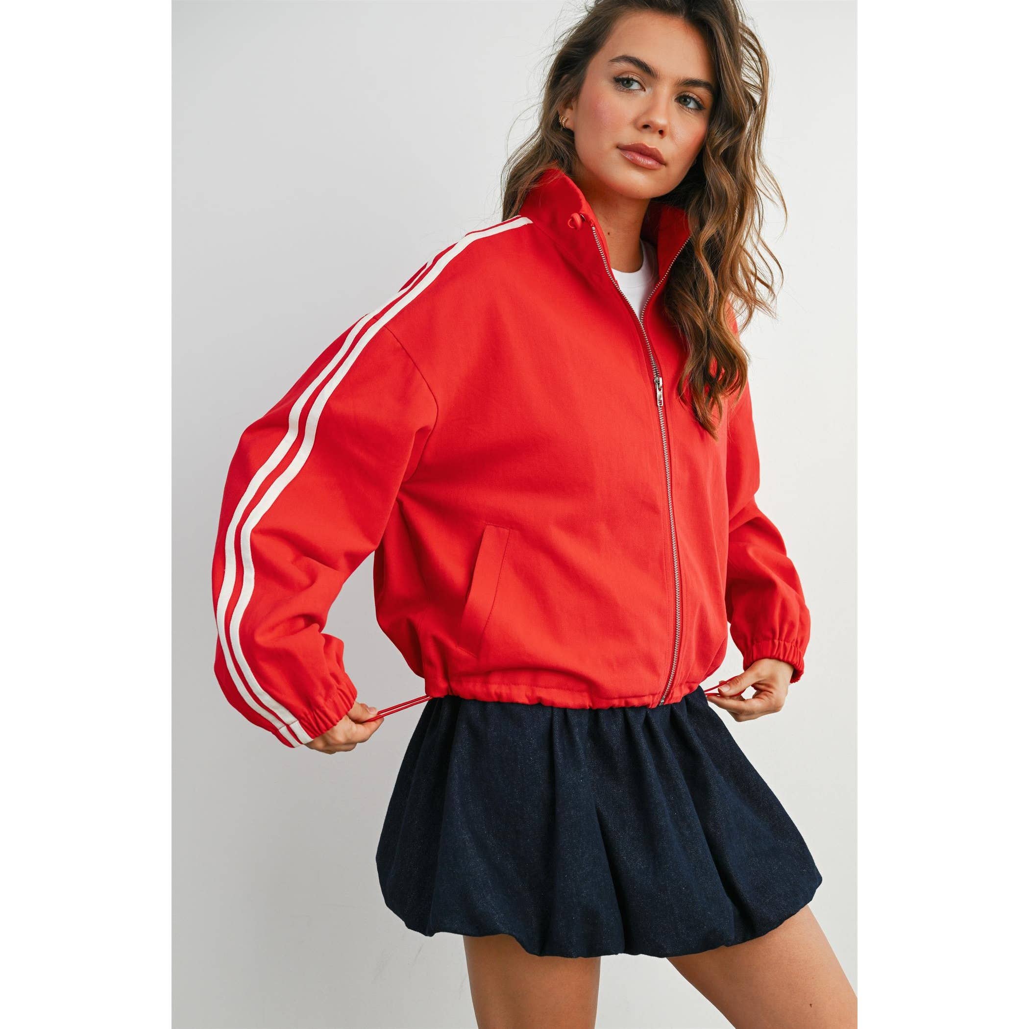 The Travis Striped Zip-Up Jacket