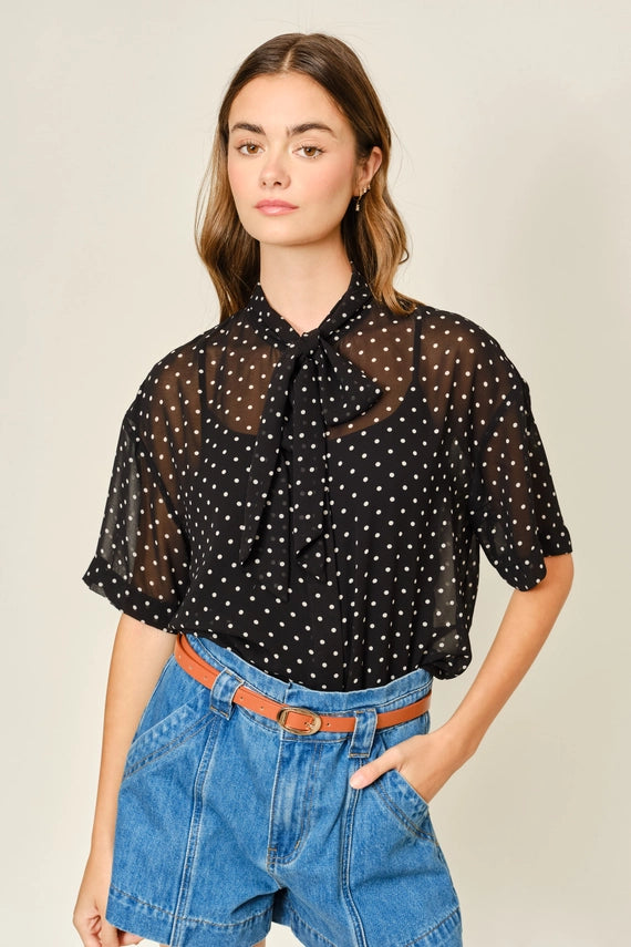 The Regina Dot Blouse