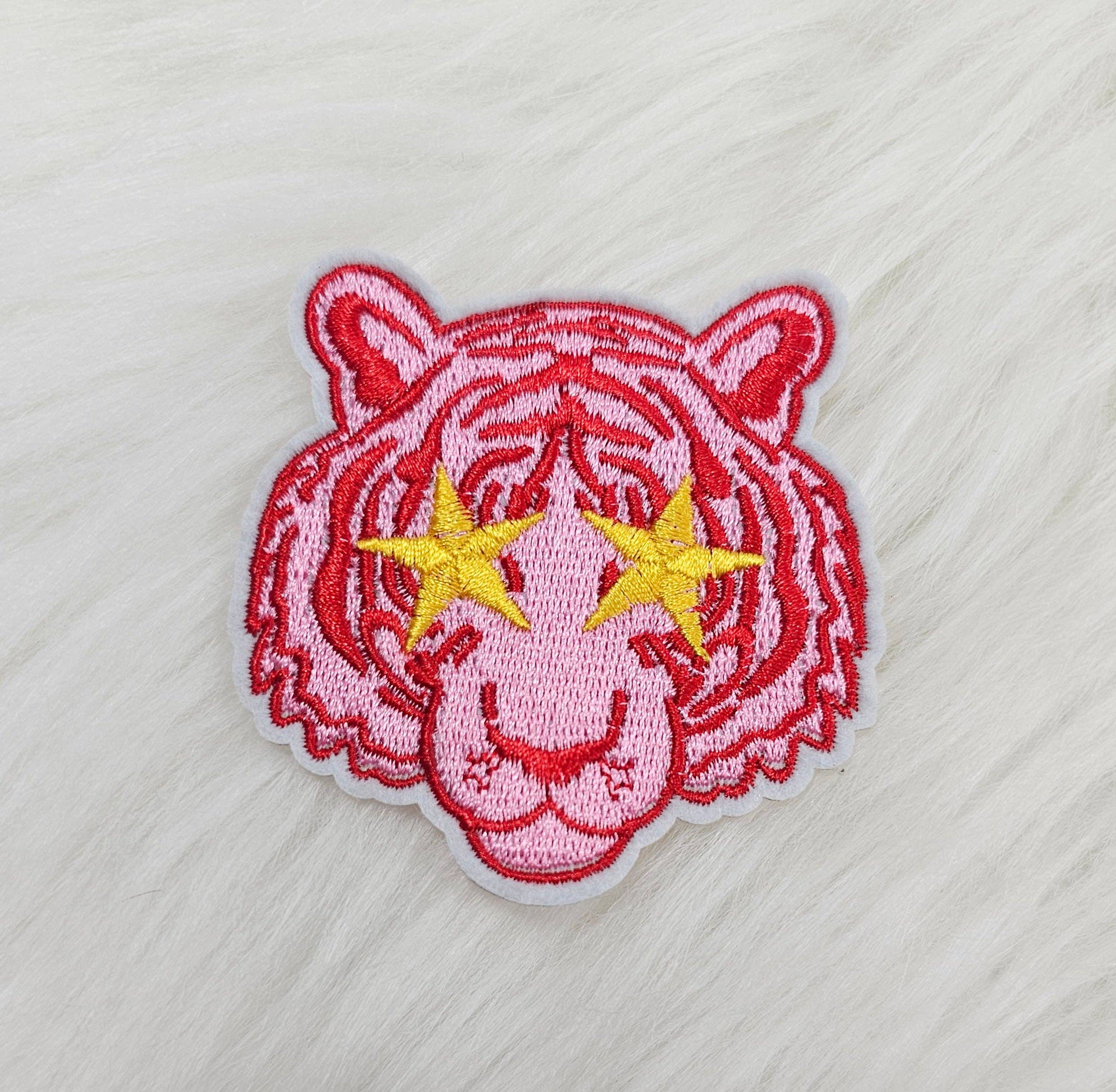 Iron on Patch: Pink Tiger Mascot