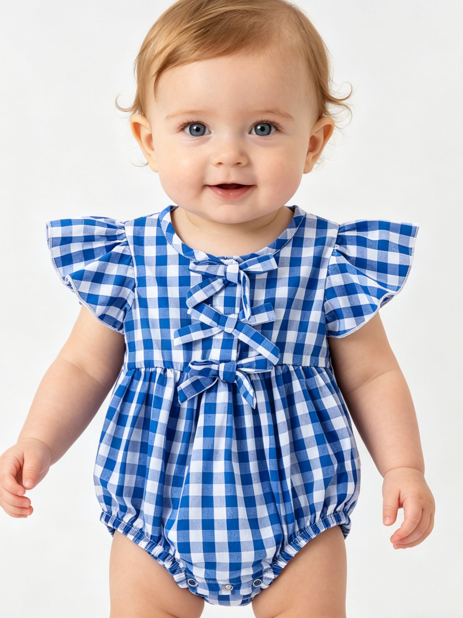 Plaid Bow Romper
