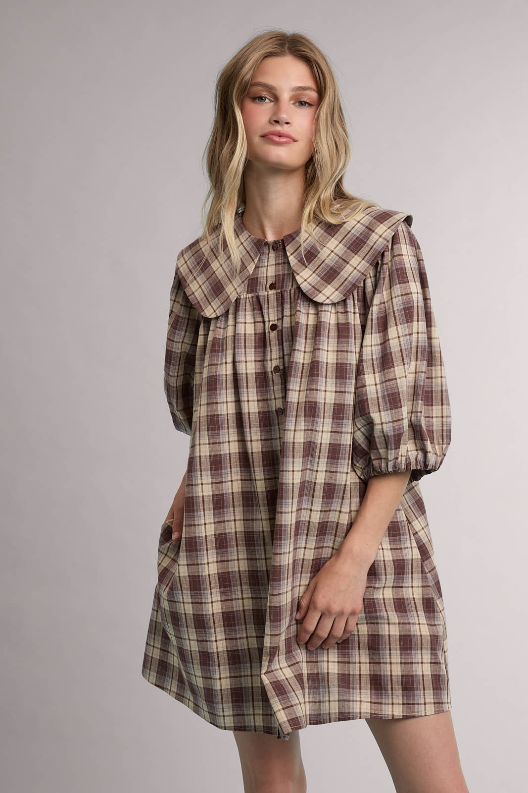 The Prim Checkered Midi Dress
