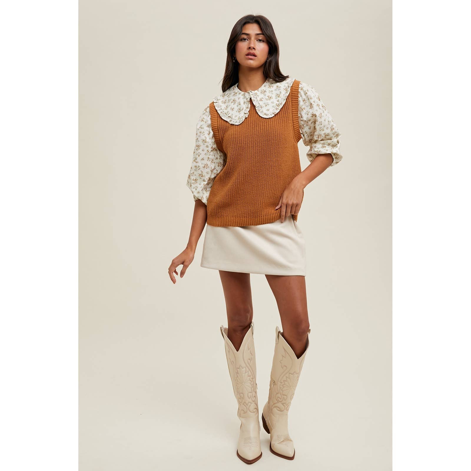 The Willow Floral Sweater Blouse