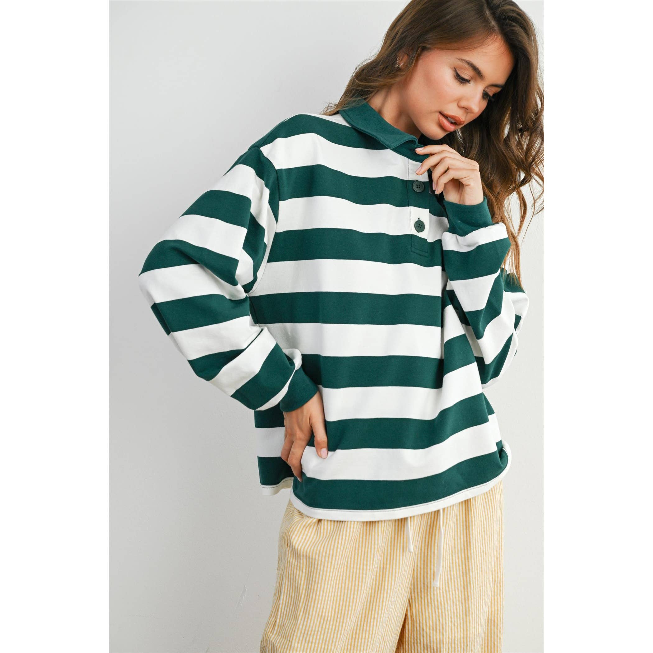 The Palmer Striped Rugby Sweatshirt