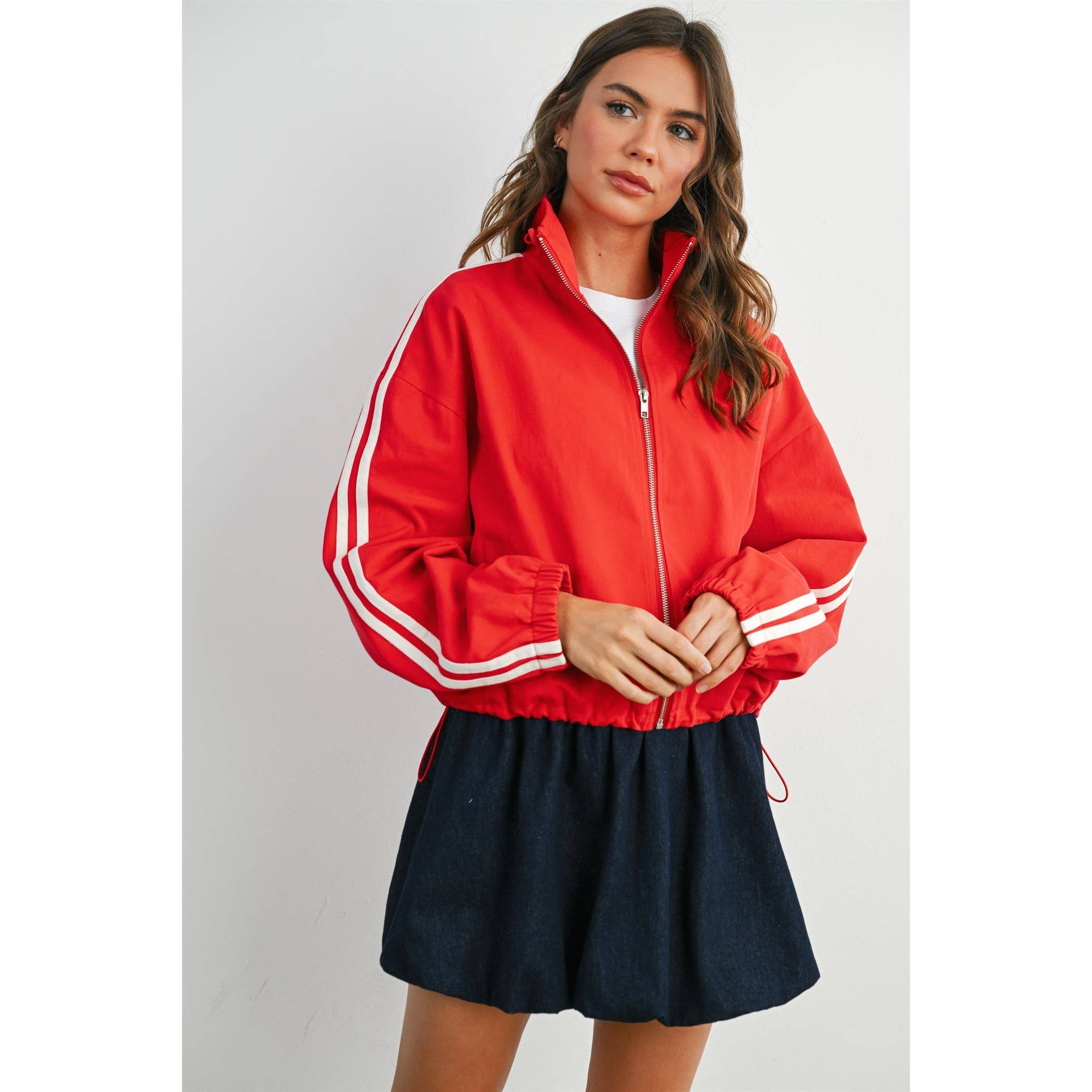 The Travis Striped Zip-Up Jacket