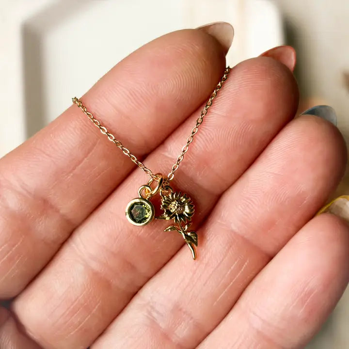 Birth Flower Necklace