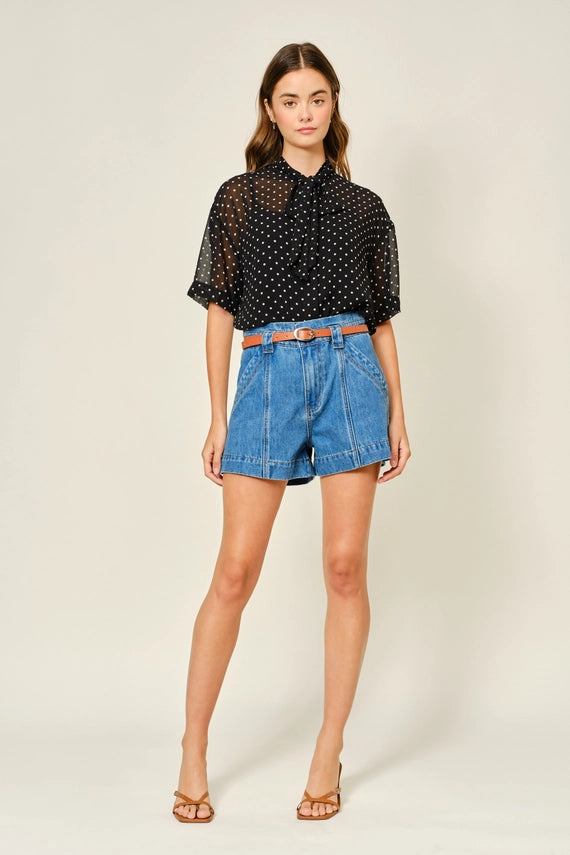 The Regina Dot Blouse
