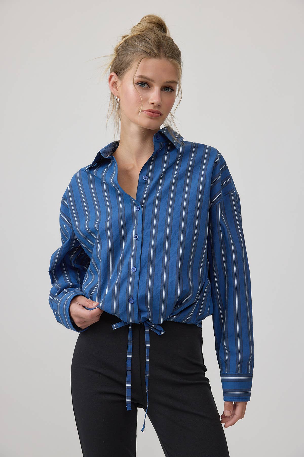 The Joe Stripe Button-Up Top