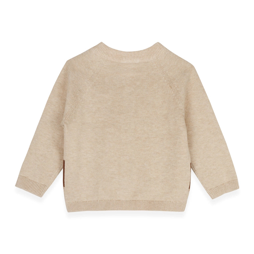 Horse Jacquard Sweater Knit Cardigan