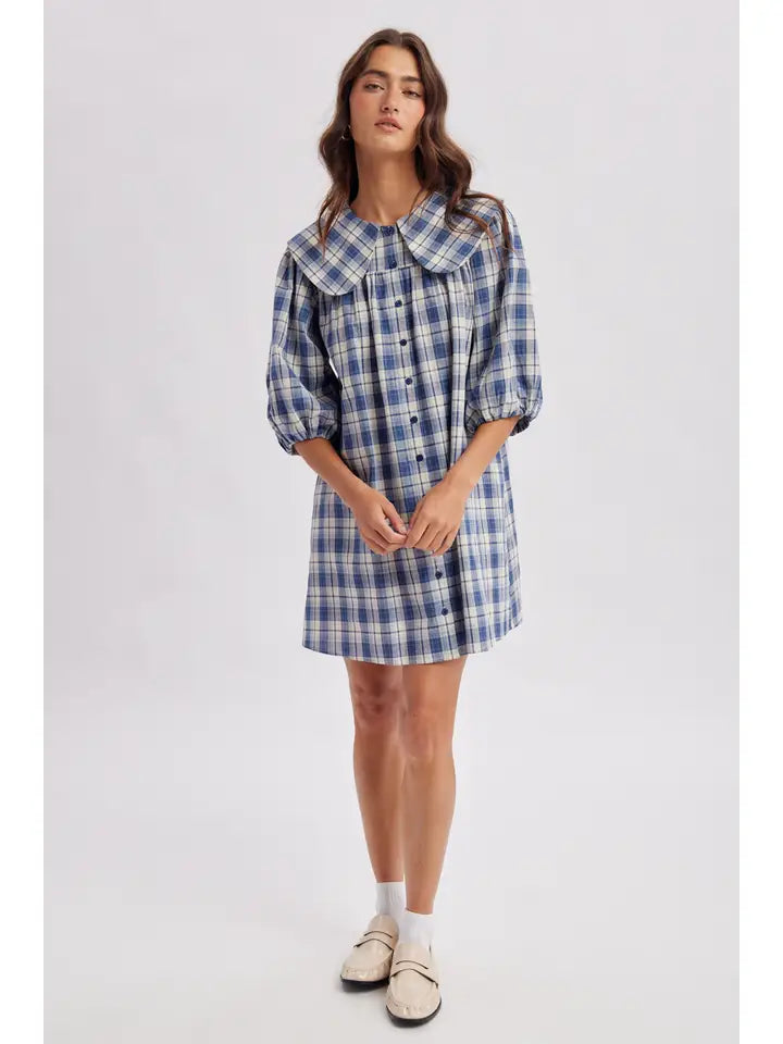 The Prim Checkered Midi Dress