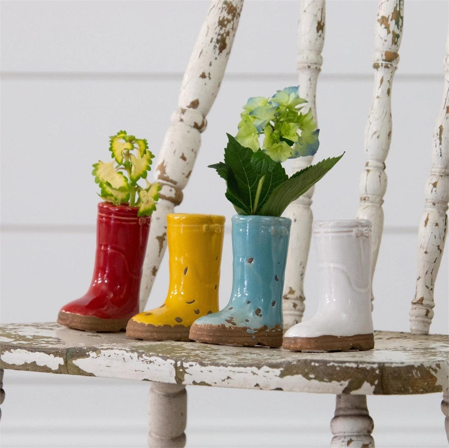 Mini Ceramic Boot Vase