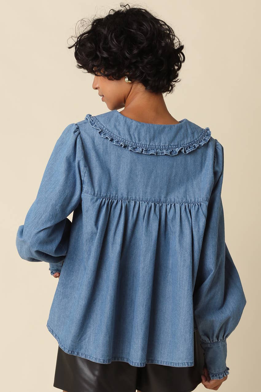 The Chandra Ruffle Blouse