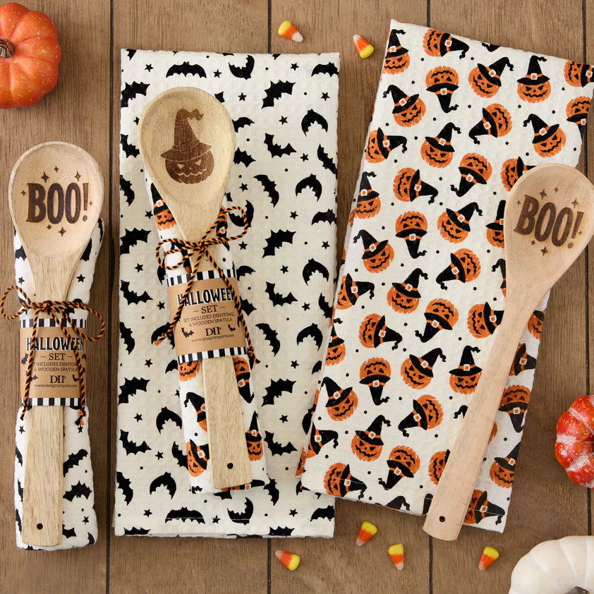 Boo! Dishtowel and Spoon Gift Set