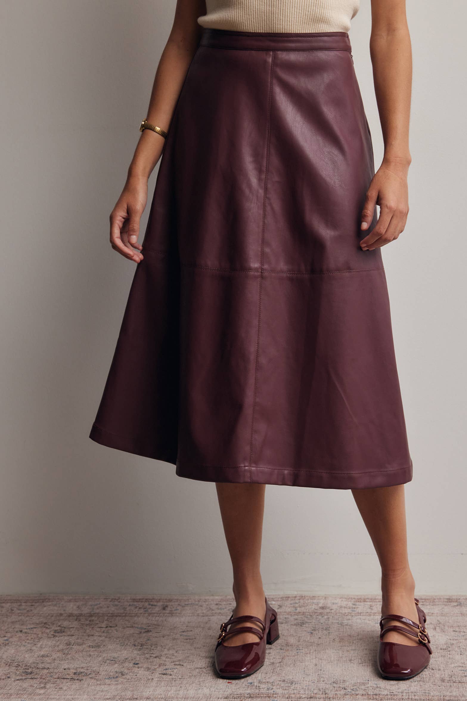 The Scottie Leather Skirt