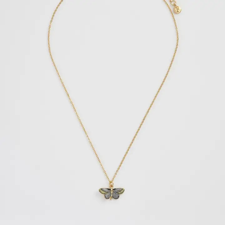 Deco Butterfly Blue Necklace