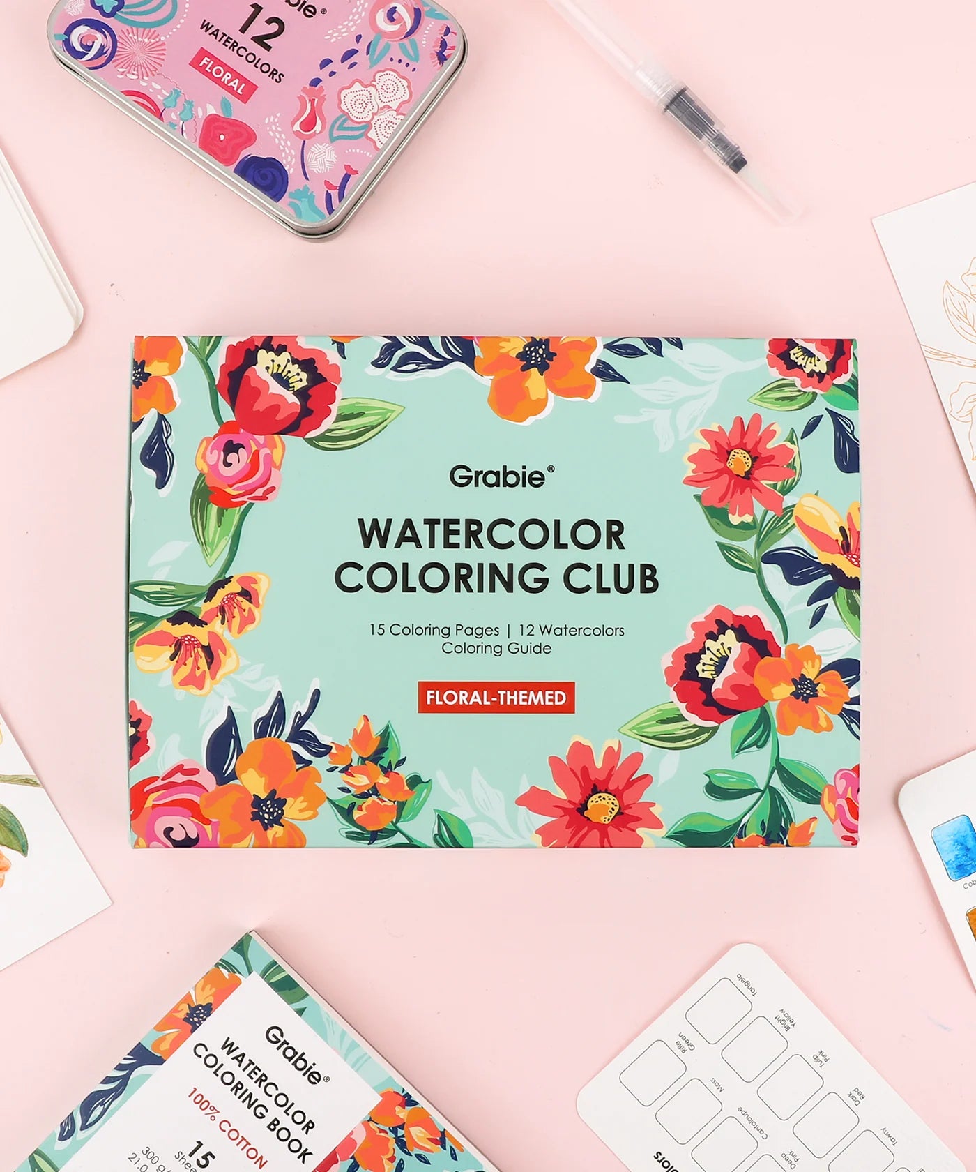 Themed Watercolor Coloring Club Box