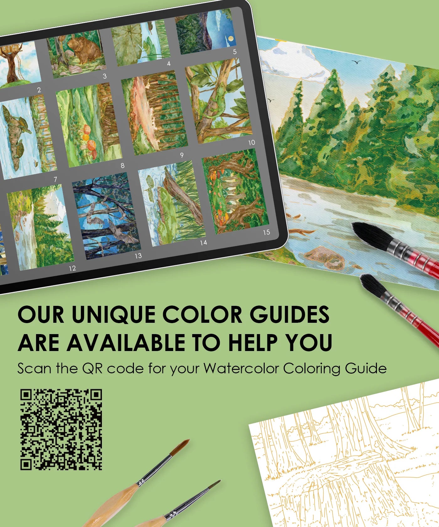 Themed Watercolor Coloring Club Box