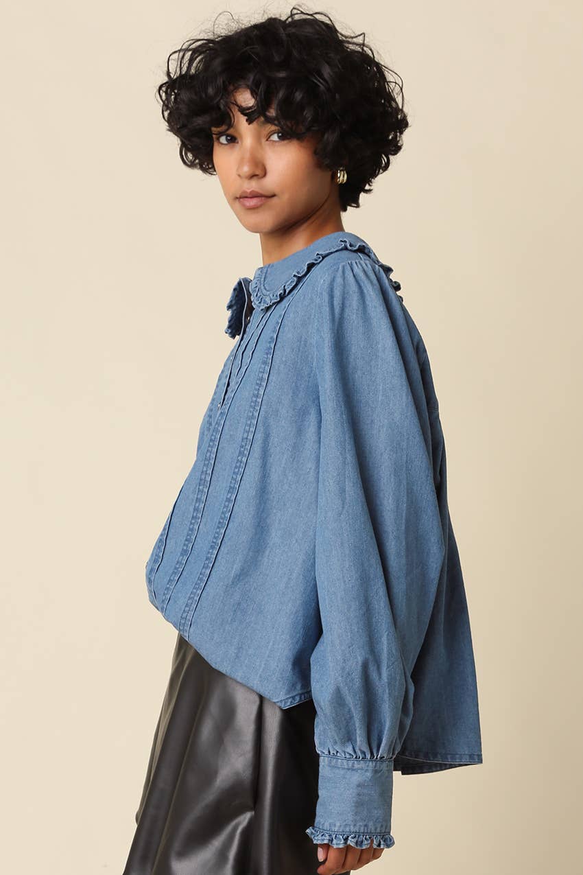 The Chandra Ruffle Blouse
