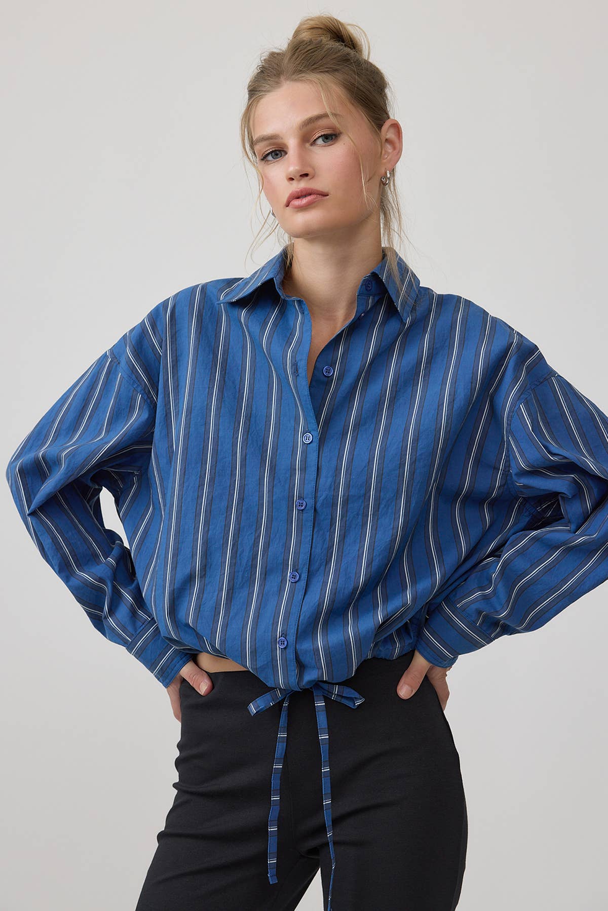 The Joe Stripe Button-Up Top