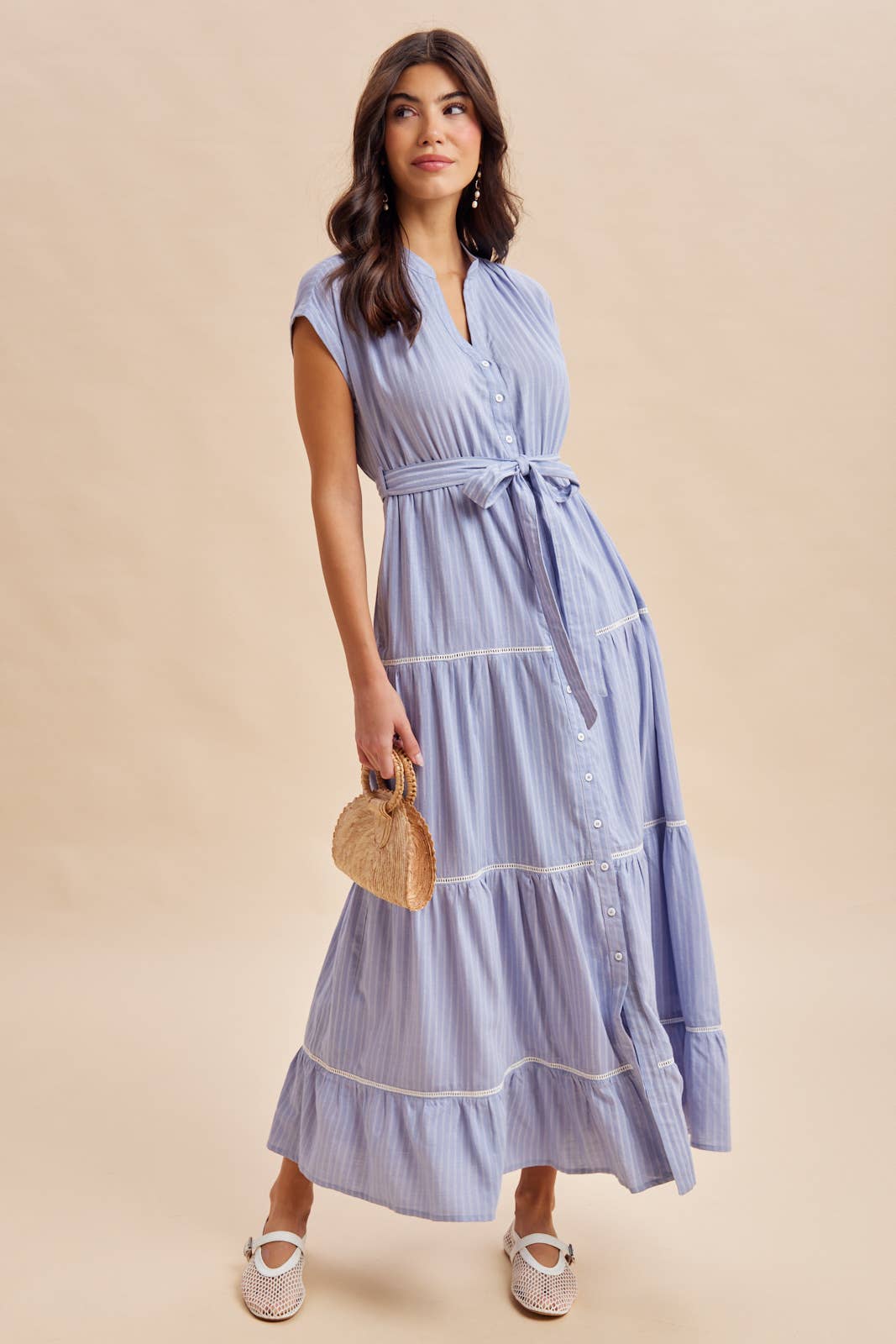 The Nancy Button Down Maxi Dress