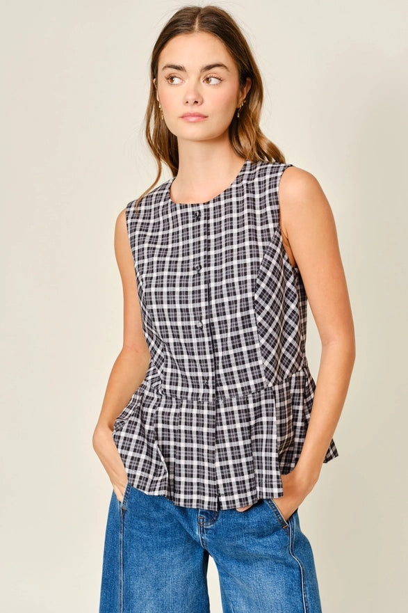 The Cyndi Button Down Tank